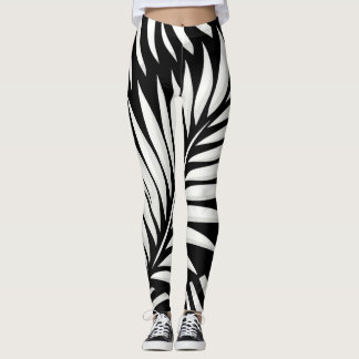 Löv Zebra ränder stil Leggings