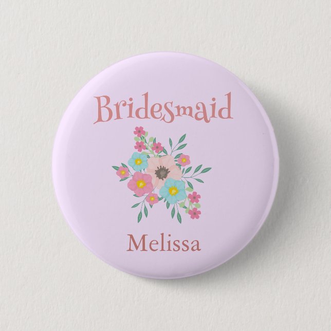 Lova Blommigten Bouquet Bridesmaid Knapp (Framsida)