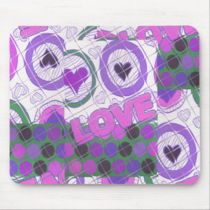 Lova Kärlek Heart Motif Art-utskrift Musmatta