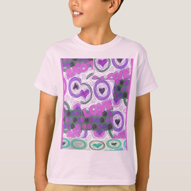 Lova Kärlek Heart Motif Art-utskrift Tröja (Framsida)