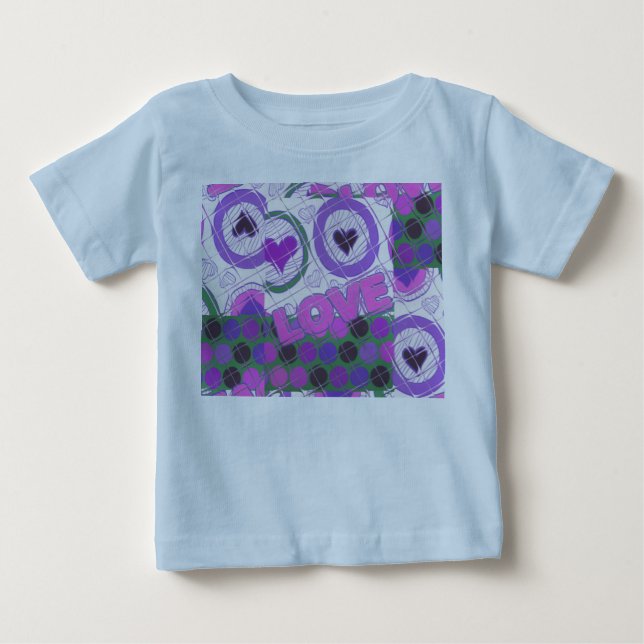 Lova Kärlek Heart Motif Art-utskrift Tröja (Framsida)