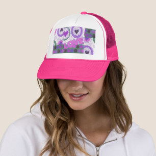 Lova Kärlek Heart Motif Art-utskrift Truckerkeps