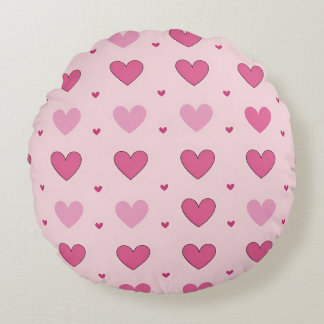 Lova mönster Round Pillow Rund Kudde
