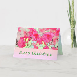 Lova rosa azalea-blommor helgdagar jul helgkort