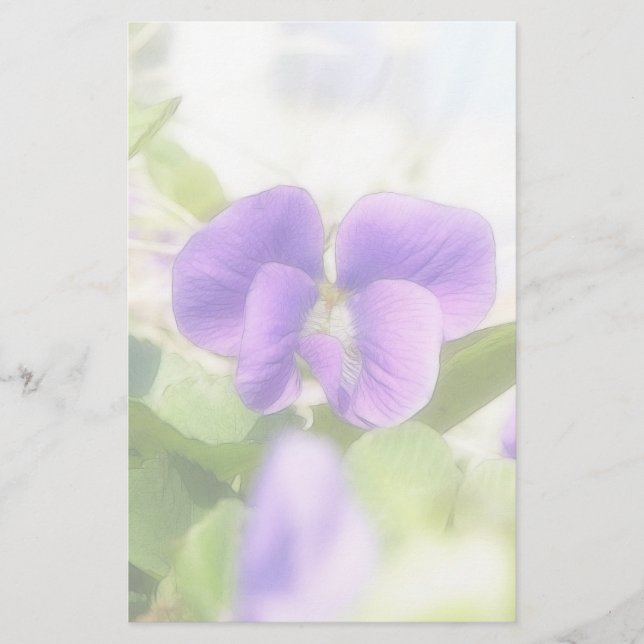 Lova Vår Violet Brevpapper (Framsida)