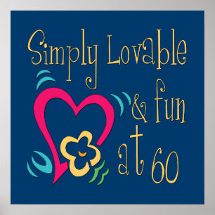 Lovable and Roligt 60 Birthday Poster