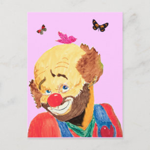 Lovable Clown Postcard Vykort