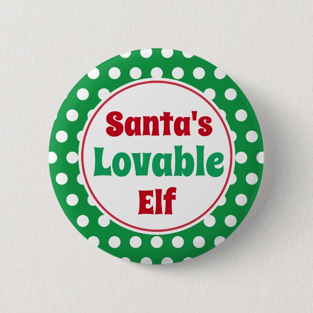 Lovable Elf-julklapp Pin Knapp (Framsida)