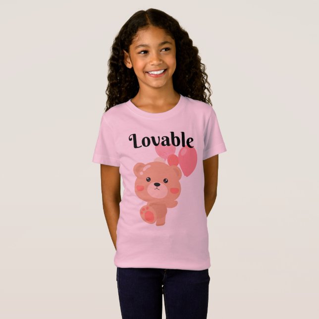 Lovable Girls Bra Jersey T-Shirt (Hel framsida)