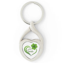 Lovable Irish Heart Shape Keychain