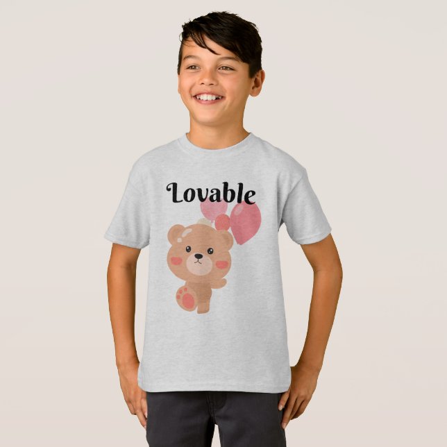 Lovable Kids Basic T-Shirt (Hel framsida)