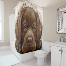 Lovable Labrador Shower Curtain