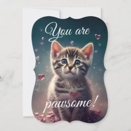 Lovable Little Kitten - du är pawsome! Tack Kort
