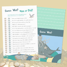 Lovable Nautical Gissa vem Grönt Baby Shower Game