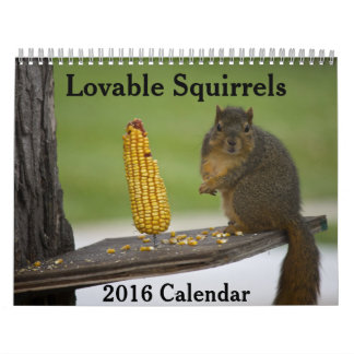 Lovable Squirres 2016 Calendar Kalender