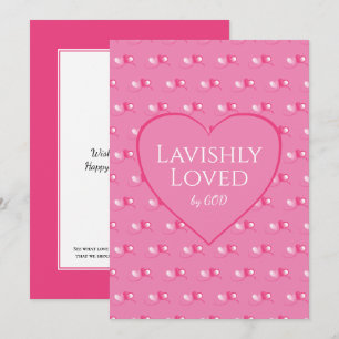 LOVAD AV GOD Rosa Hearts Anpassningsbar Valentines