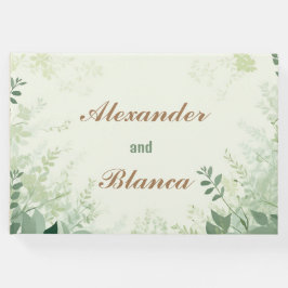 Lövad vintage bröllop gästböcker