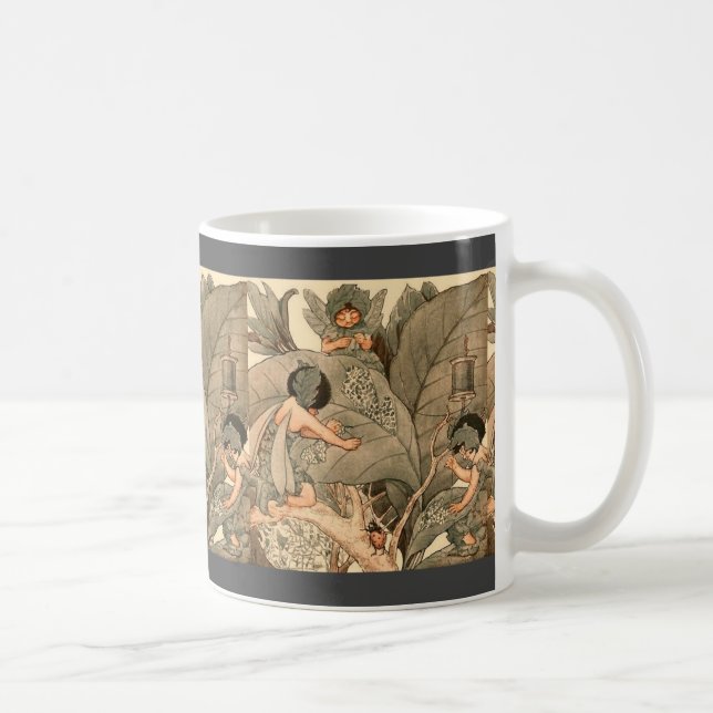 Lövälvor som reparerar blad kaffemugg (Höger)