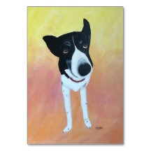 Lovande, annons, hund temat läsning av blixtkort