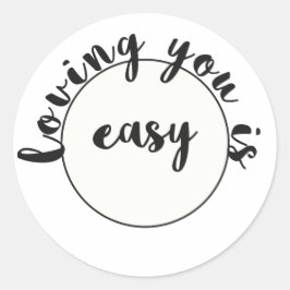 Lovande att du är enkel - Romantisk offert Runt Klistermärke