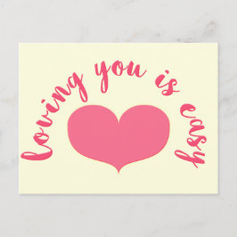 Lovande att du är enkel - Romantiskt vykort för of