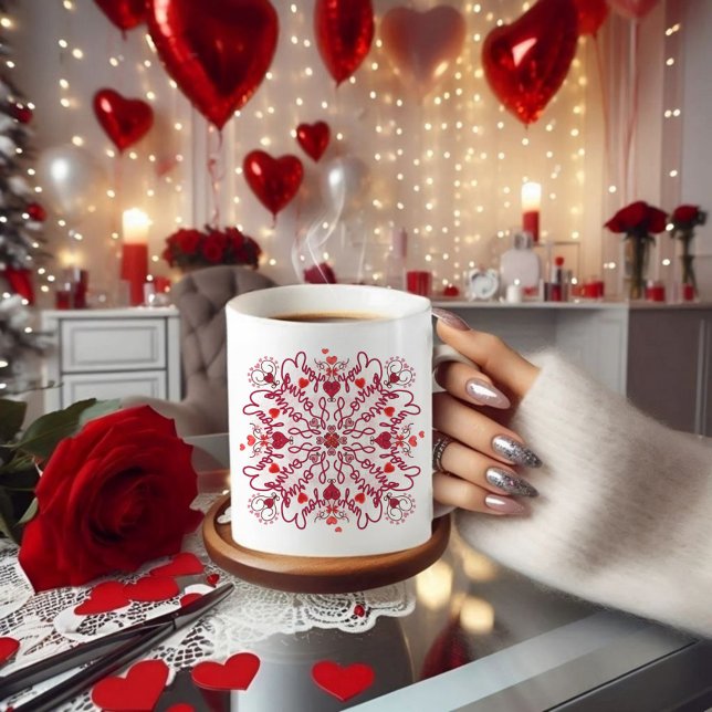 Lovande dig, handskriven, sömlös valentine Mugg (Skapare uppladdad)
