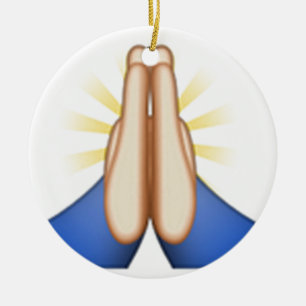 lovande emoji julgransprydnad keramik