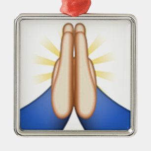lovande emoji julgransprydnad metall
