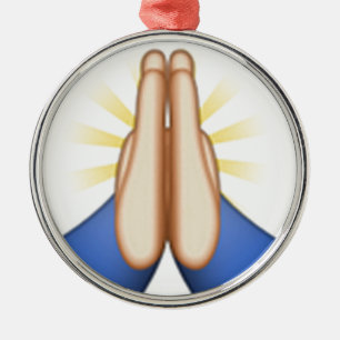 lovande emoji julgransprydnad metall