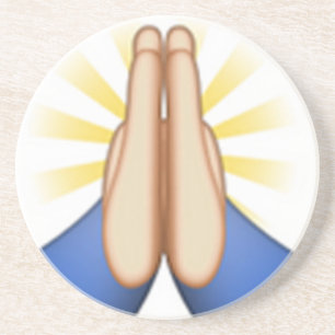 lovande emoji underlägg sandsten