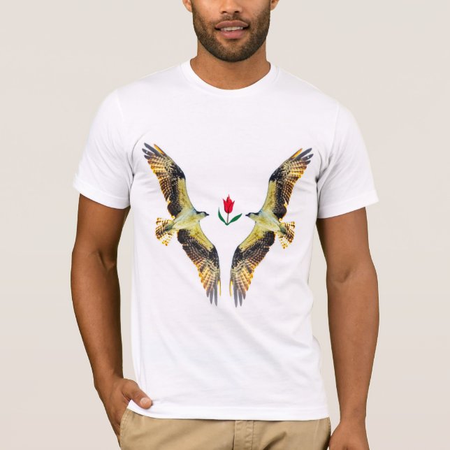 Lovande fåglar. Ospreys T Shirt (Framsida)