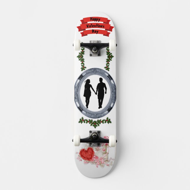 Lovande för alla hjärtans dag-vektor mini skateboard bräda 18,5 cm (Framsida)