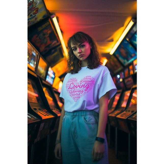 Lovande Fuchsia Heart Shapechigh Art T Shirt (Skapare uppladdad)