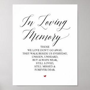 Lovande minne i vårt hjärtsminneskort poster
