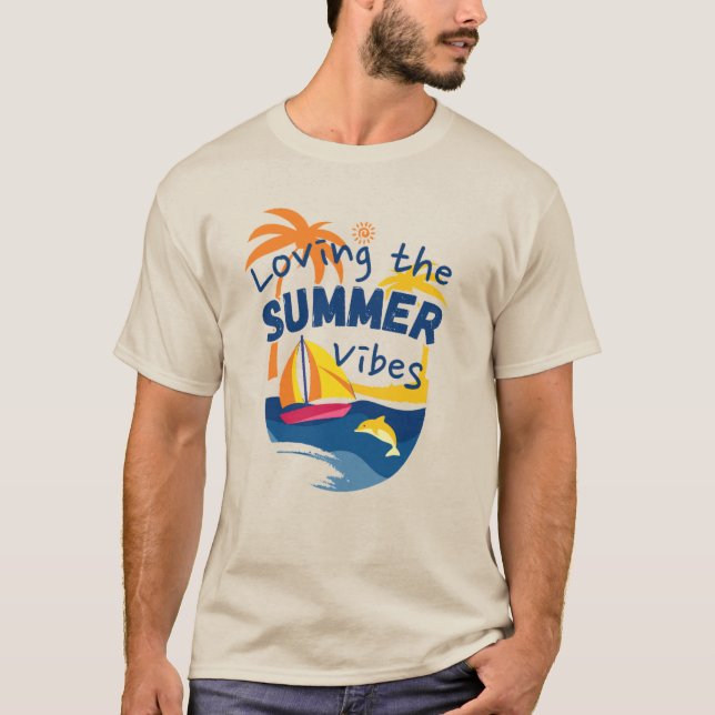 Lovande sommarviberna. T-Shirt (Framsida)