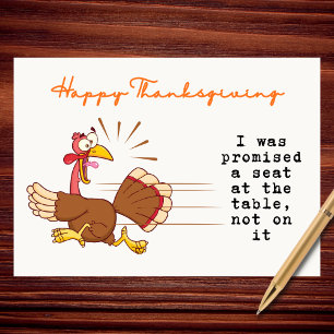 Lovat En Plats Rolig Flykt Turkiet Thanksgiving Helgkort