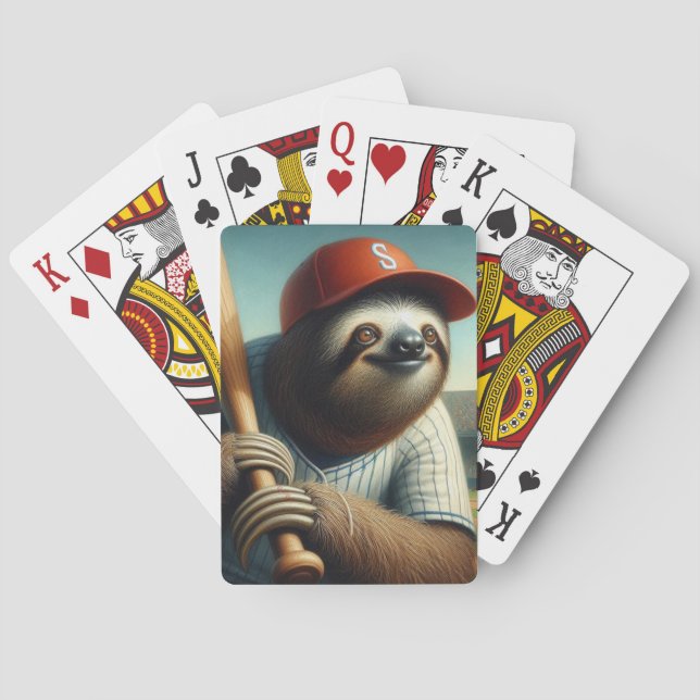 Lövbjörn Basebollspelare Casinokort (Baksidan)