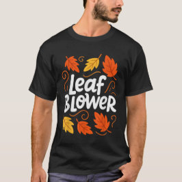 Lövblåsare Höst Rolig Matchande T Shirt