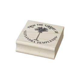 Lövdad Dadelpalmlibrieboknamn Stämpel