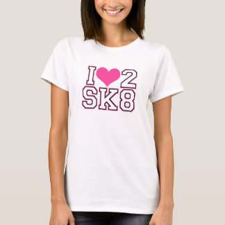 Love2SK8-Pink & svart T-shirt
