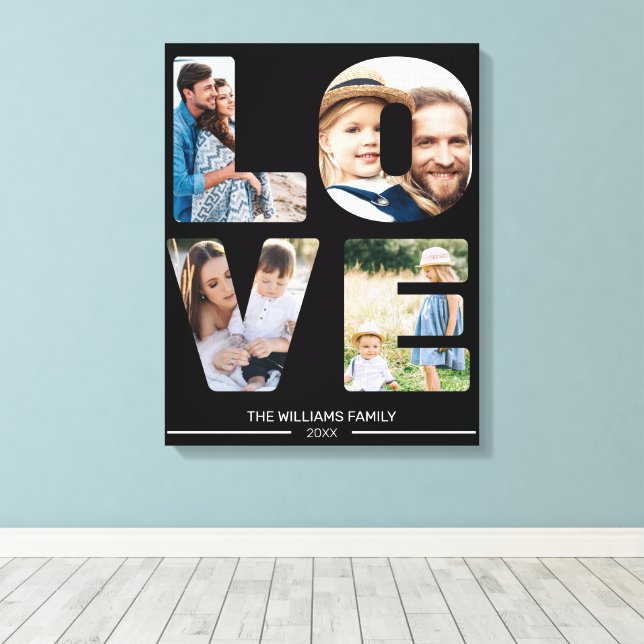 Love 4 Photo Simple Modern Personalized Gift Canvastryck (Insitu (trägolv))