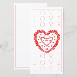 LOVE 8x4 Faltkort Kort