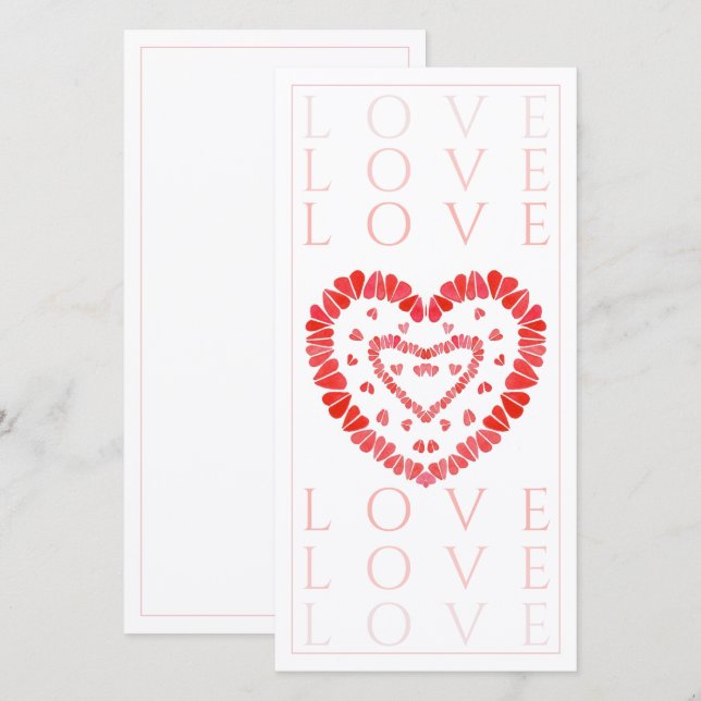 LOVE 8x4 Faltkort Kort (Fram/baksida)