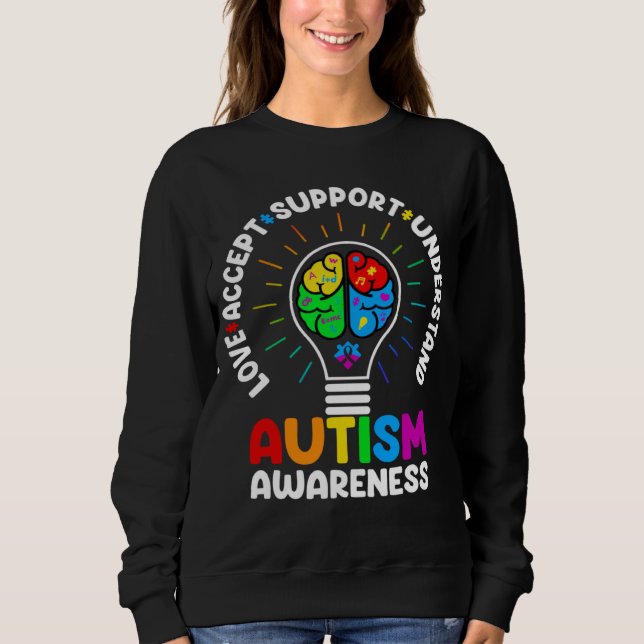 Love Accept Support Understand Autism Awareness Mo T Shirt (Framsida)
