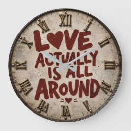 Love Actually Is All Around Romantic Quote Stor Klocka