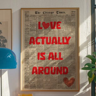 Love Actually Is All Around Vintage Affisch