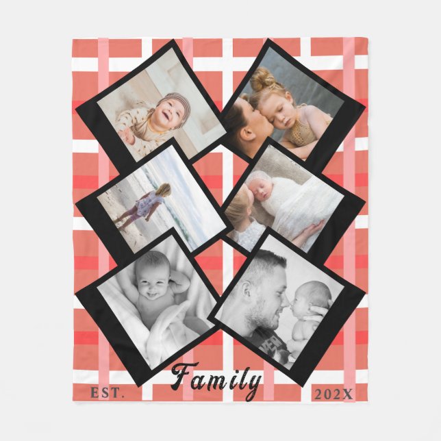 Love Always – Custom Family Photo Blanket  Fleecefilt (Framsidan)
