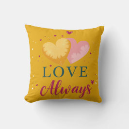 “Love Always” Heart Pillow Kudde