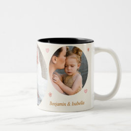 Love Always, Mom & Dad – Custom 3-Photo Mug Två-Tonad Mugg
