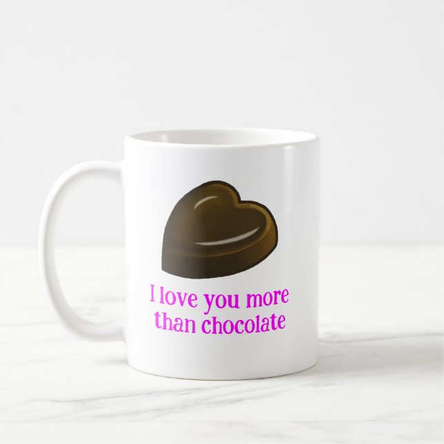 Love and a Chocolate Heart Kaffemugg (Vänster)
